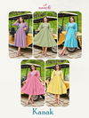 Kanak By Aanchi Roman Silk Flair Embroidery Kurti Wholesalers In Delhi
